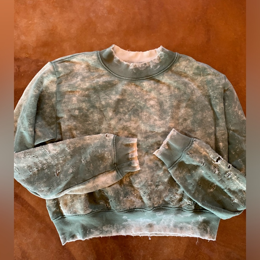 Cotton Citizen Milan Crop Crew Sage dust